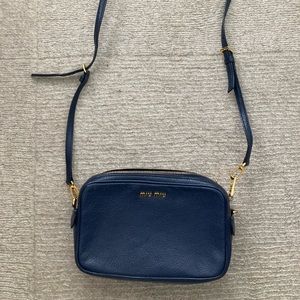 Miu miu crossbody camera bag navy